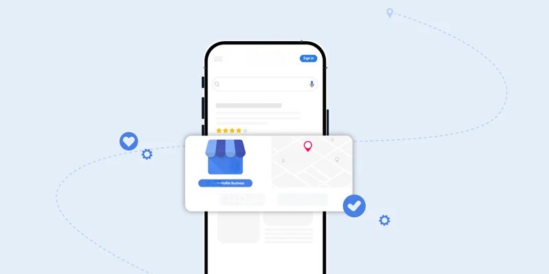 Mobile phone showing verified Google Business Profile